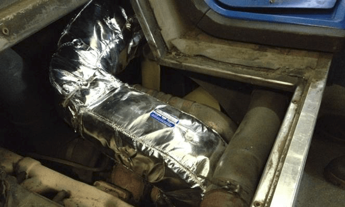 Insulation blankets for engine exhaust designed to conserve energy