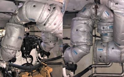 Born at sea: Reusable thermal insulation blankets for engine exhausts