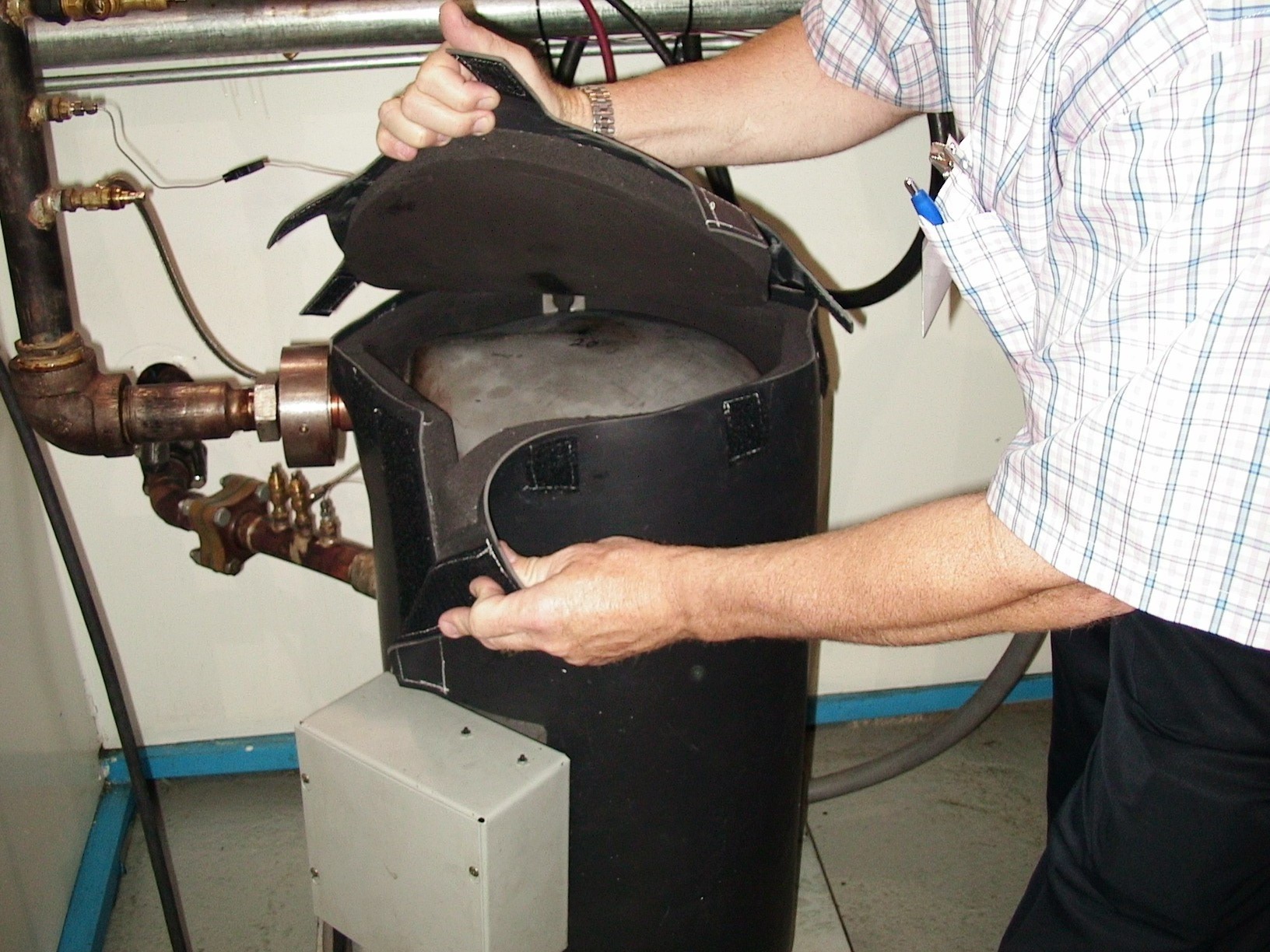 Before and after comparison of Steam Valve surface temperature