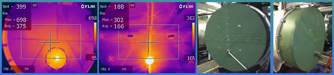 Thermal Imaging  showing Temp Before and after Insulation