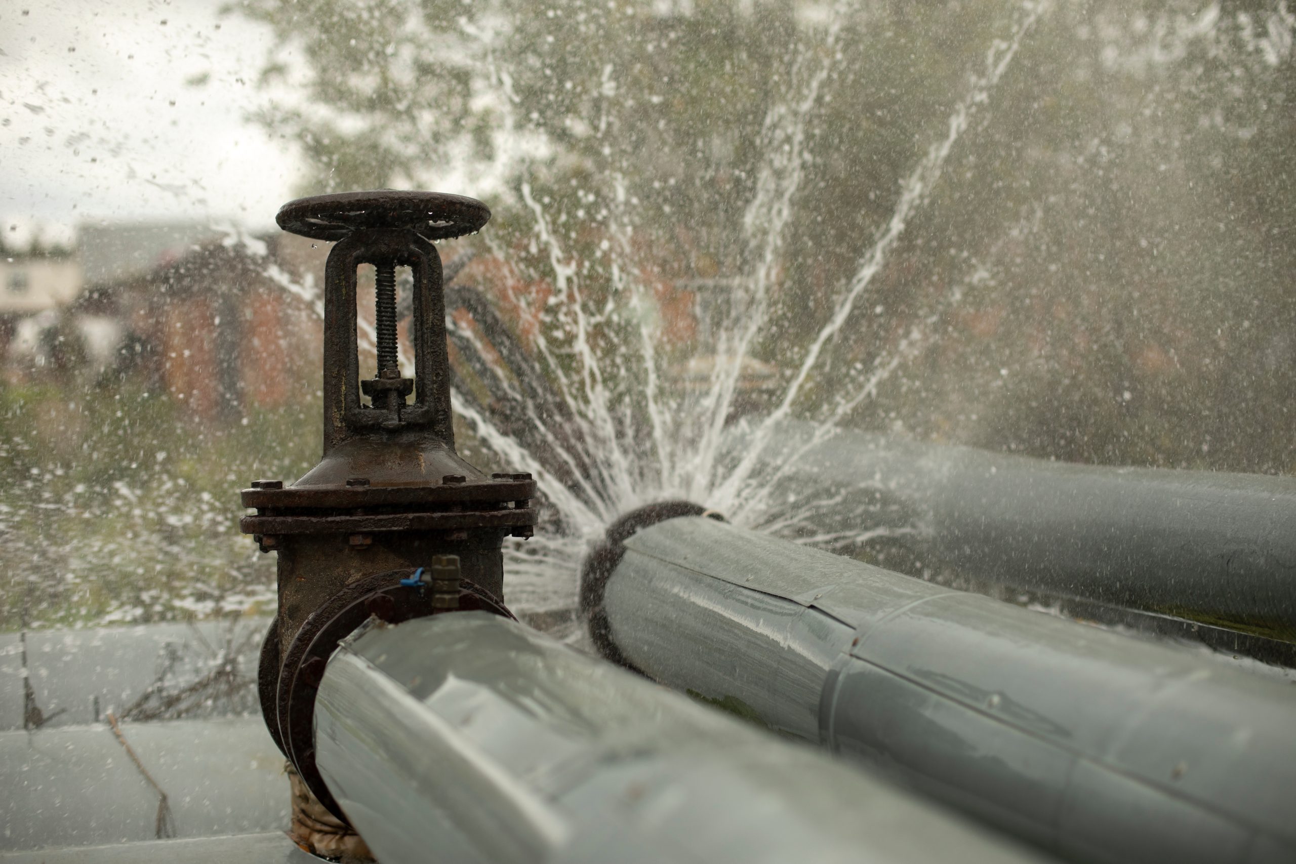 Pipeline Spray Leak Photo of Pipeline spray leak