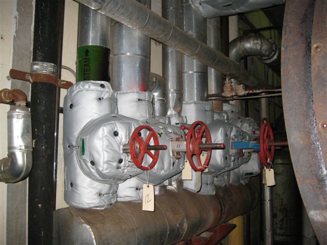 Steam Supply Header with Thermal Insulation at Food Processing Facility