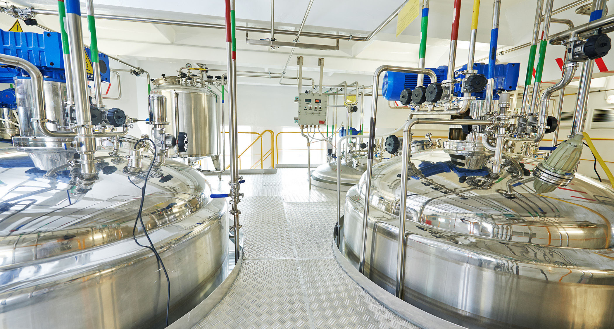 Photo of Pharmaceutical Manufacturing Processing tanks and controls