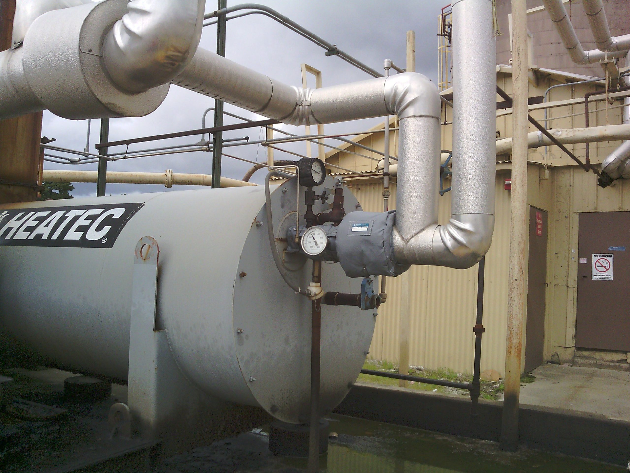 Photo of Shannon insulation Blanket System on Asphalt Heater at Asphalt Plant