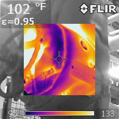 Thermographic image of Gate valve insulation jacket removable reusable