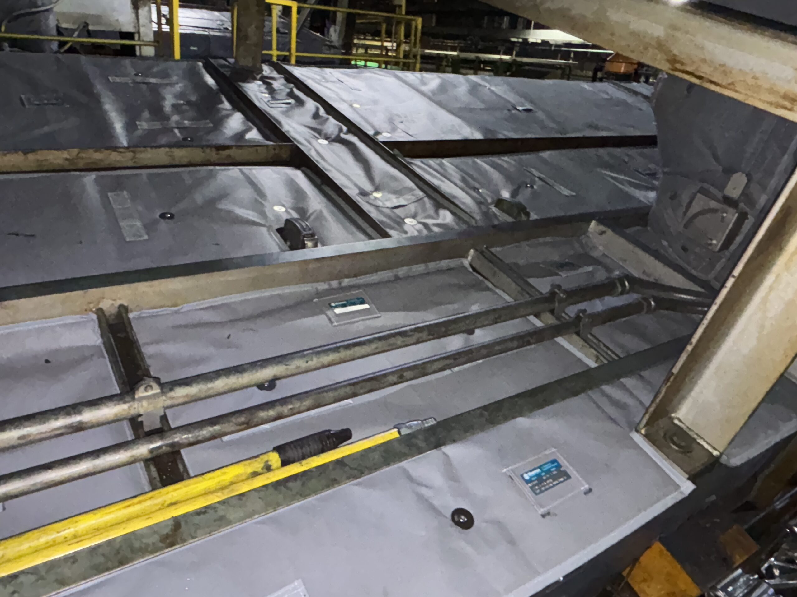 Project Highlight- Beverage Can Manufacturing - Pin Oven showing Shannon's expert fit around the complicated geometry of protruding elements. Shannon Global Energy Removable reusable Insulation Blankets are best for Processing equipment in Food & Beverage industry.