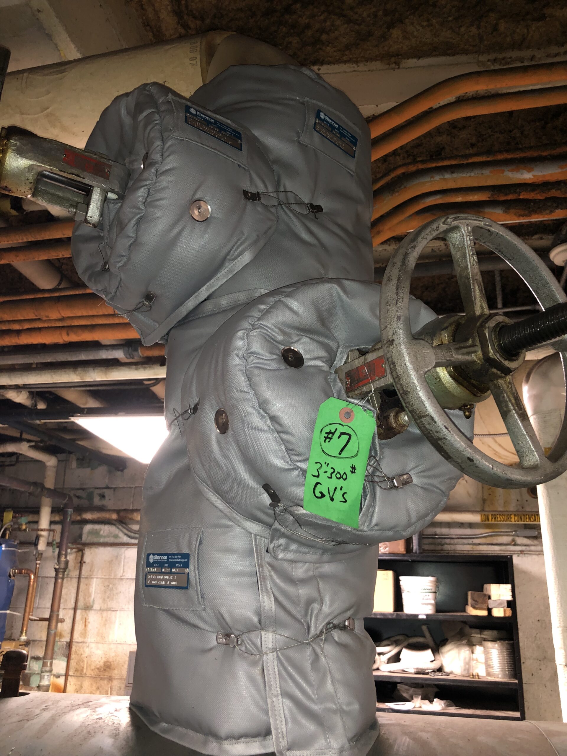 Shannon Insulation Blanket, valve jacket, covers for Stop Check Valve and Gate Valve